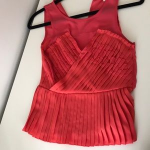 PINS AND NEEDLES RED PLEATED BLOUSE